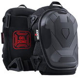 NoCry front view of knee pads showing full cap and straps for reliable protection