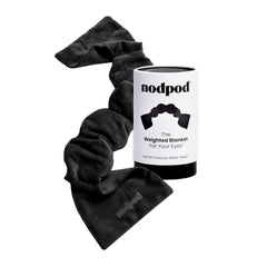 nodpod front view of weighted eye mask showing blackout coverage and calming design