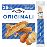 Nonni's front packaging showing 25-count carton and product appeal