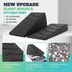 NOONCRAZY wedge angle close-up illustrating incline and improved squat depth and posture