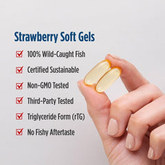 Nordic Naturals softgels beside a measuring spoon showing serving-size clarity