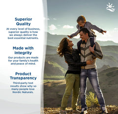 Hand holding Nordic Naturals gummy to show serving size and convenient daily use