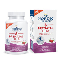 Nordic Naturals bottle front showing label and 120-count size for clear identification and convenience