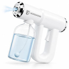 NORDMOND front view handheld mist sprayer showing compact design and portability
