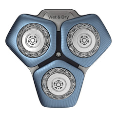 Norelco head label made in Europe emphasizing quality manufacturing for reliable performance