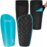 Northdeer front view of shin guards showing compact profile and easy wear benefit