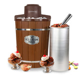 Nostalgia front view showing dark wood bucket and vintage styling, great countertop appeal