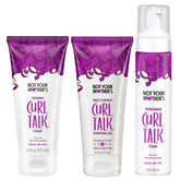 Not Your Mother's front packaging trio showing the three curl products and organized benefit