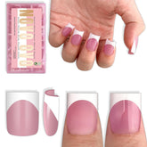 NOVO OVO front packaging showing white French tip set and quick salon finish
