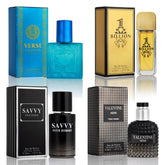 NovoGlow four 30ml bottles and outer gift box showing set presentation benefit