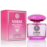 NovoGlow Verse Pink Crystal Intense front bottle shows elegant design and feminine appeal