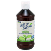 NOW BetterStevia front label showing organic badge and benefits