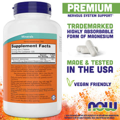NOW Foods tablet close-up showing smooth texture and easy swallowing benefit