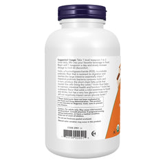 NOW inulin powder on spoon demonstrating easy portioning and convenient use