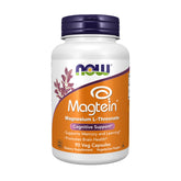 NOW Magtein front packaging showing bottle and label benefits