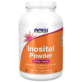 NOW myo-inositol front packaging showing bottle and powder for clear identity and use