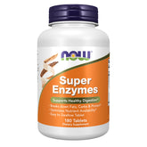 NOW Super Enzymes front bottle view showing supplement packaging and clear labeling benefit