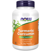 NOW turmeric curcumin front packaging showing bottle and label benefit