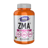 NOW ZMA front label showing zinc magnesium vitamin B6 and capsule count benefits