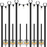 NSHWFW front view of six poles showing durable construction and ready-to-use benefit
