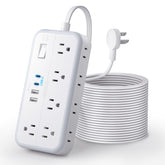 NTONPOWER front view showing ten outlets and four USB ports for organized power