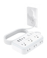 NTONPOWER front view showing six outlets and four USB ports for versatile power