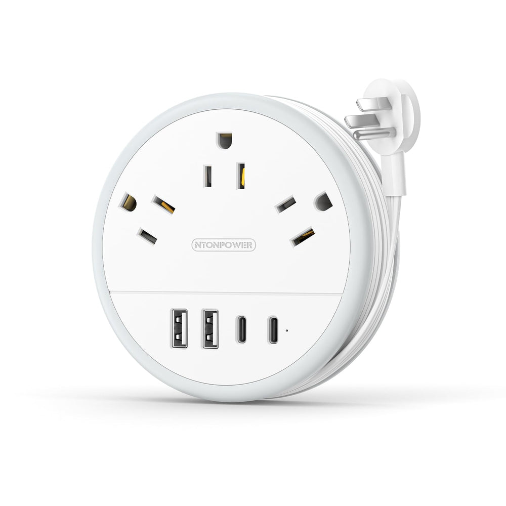 NTONPOWER front view showing outlets and ports with compact convenience