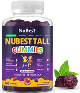 NuBest front packaging showing mixed-berry gummies and benefits