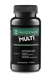 Nugenix bottle front view showing packaging and convenience for daily use
