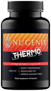 Nugenix Thermo front bottle view showing label and daily capsule benefit