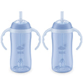 NUK front view of 10oz learner straw cup showing compact design and easy pouring