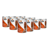 Nulo front can showing turkey and chicken recipe and clear labeling benefits