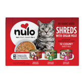 Nulo Real Shreds pack front view showing variety and convenience for feeding