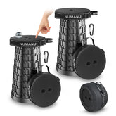 NUMANU stool front view showing sturdy frame and seat, durable portability benefit