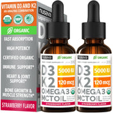 NUSAVA front bottle showing strawberry drops for easy daily dosing