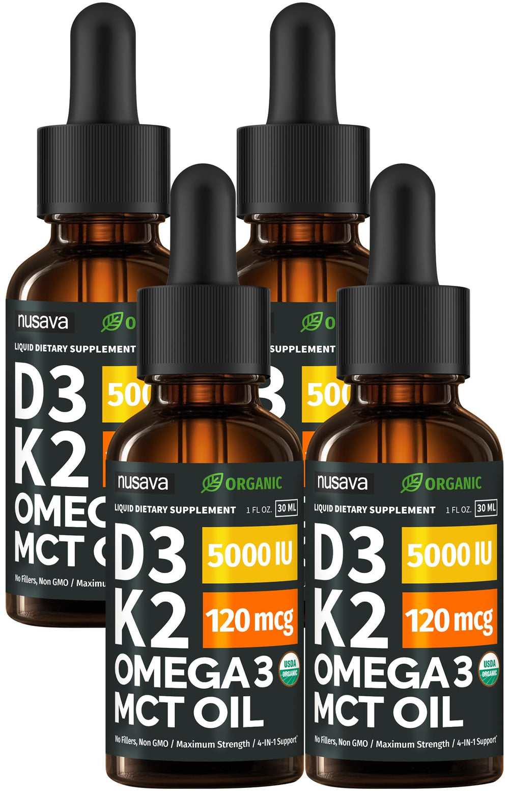 NUSAVA front packaging 4-pack showing bottles and branding for convenience