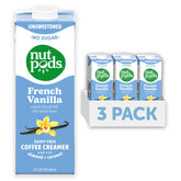 nutpods front packaging 32oz showing product and vanilla flavor benefit