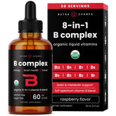 NutraChamps front bottle view showing organic label and berry flavor benefit