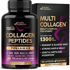 NUTRAHARMONY front bottle view showing supplement benefits and clear labeling