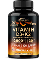NUTRAHARMONY front packaging showing bottle and branding benefit clear labeling