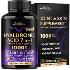 NUTRAHARMONY front packaging showing bottle and label benefits