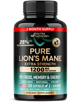 NUTRAHARMONY front packaging showing 120 vegan capsules and benefits