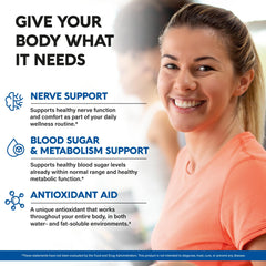 NUTRAHARMONY soft capsule texture detail showing easy-to-swallow benefit