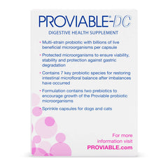 Nutramax Proviable capsule close-up with measurement to show dosing benefit