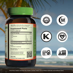 Nutrex Hawaii close-up of dark green tablets showing texture and easy swallowing benefit