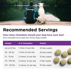 Nutri-Vet tablet beside dog paw showing ease of giving a treat