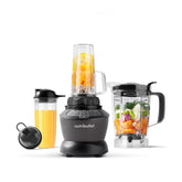 NutriBullet front view showing full-size blender combo and benefits