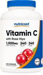 Nutricost bottle front view showing supplement branding and capsule count benefit