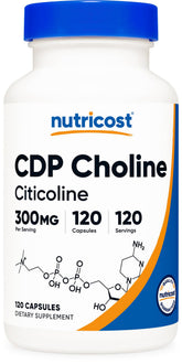 Nutricost bottle front label showing product name and 120 capsules benefit