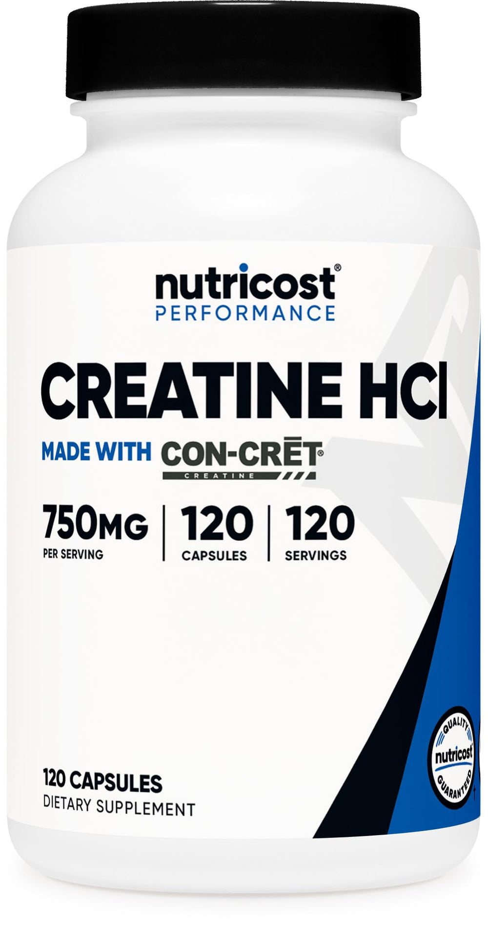 Nutricost bottle front view showing product name and 120 capsules benefit clarity